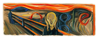 Google Anniversaire d'Edvard Munch - 12 dcembre 2006